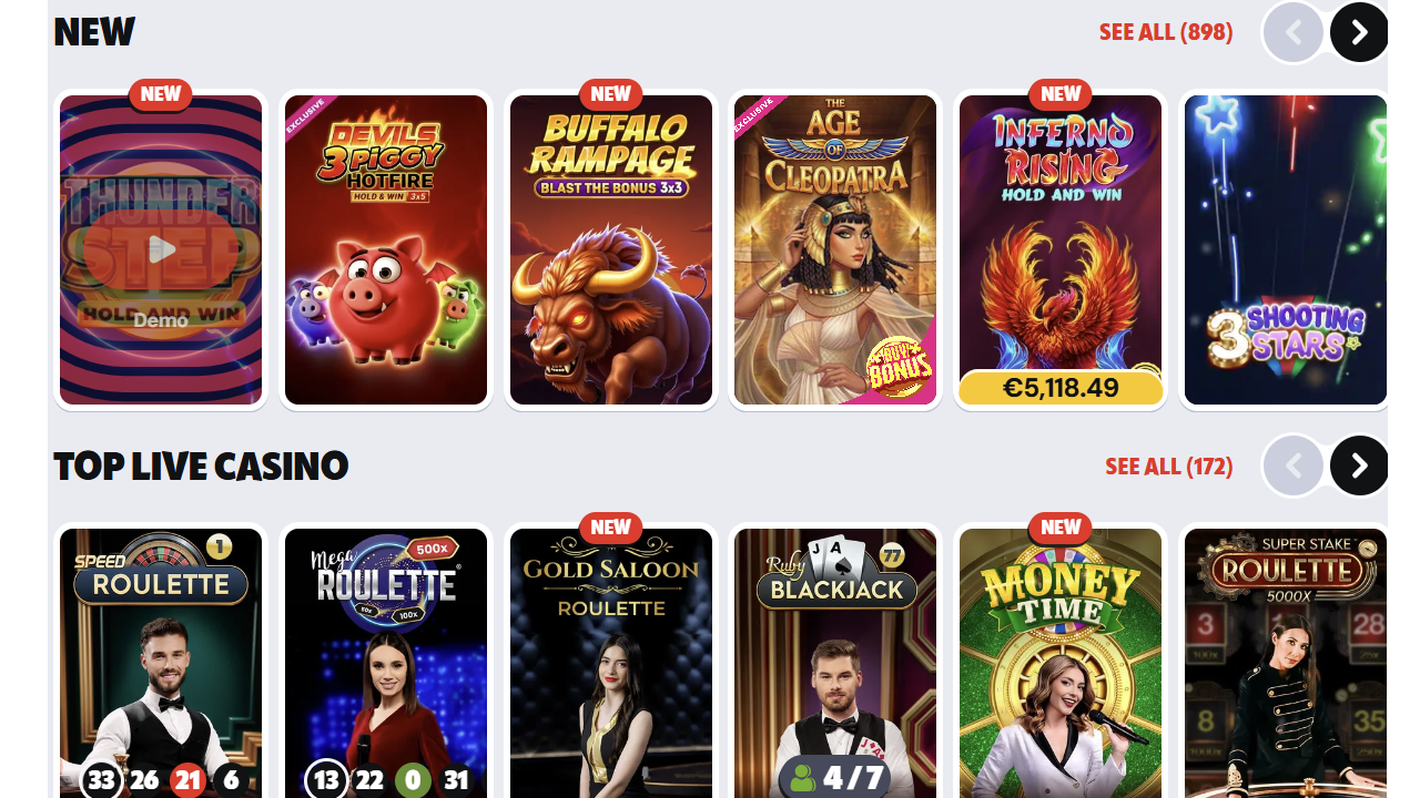 Supabet casino games